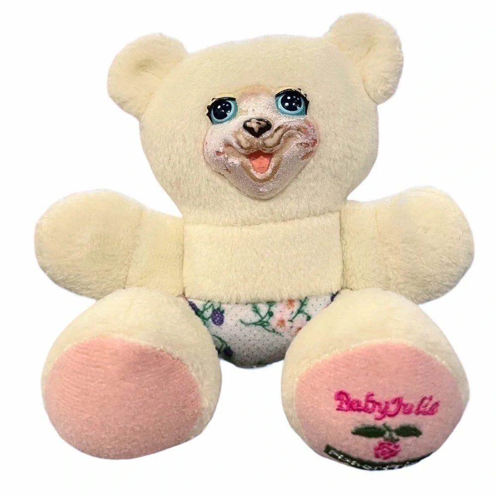 Fisher Price Briarberry Bear Baby Julie Plush Vintage Stuffed Animal Yellow 1999